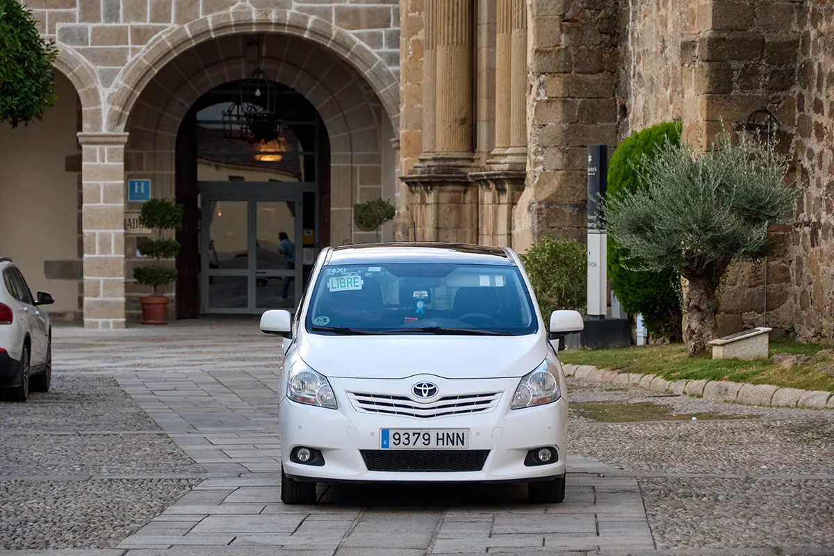 Servicio de taxi 24 horas en Plasencia con traslados a aeropuertos y empresas. Taxi Pet Friendly